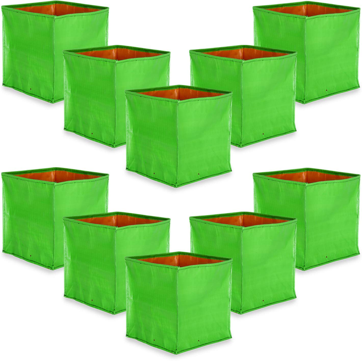 SCOTMEN HDPE UV Protected Rectangular Green Grow Bags 12x12 Inch Plants Growing Terrace Balcony Gardening Bags for Home Garden – Pack of 10 (B0853ZSSSB) Amazon Price History, Amazon Price Tracker