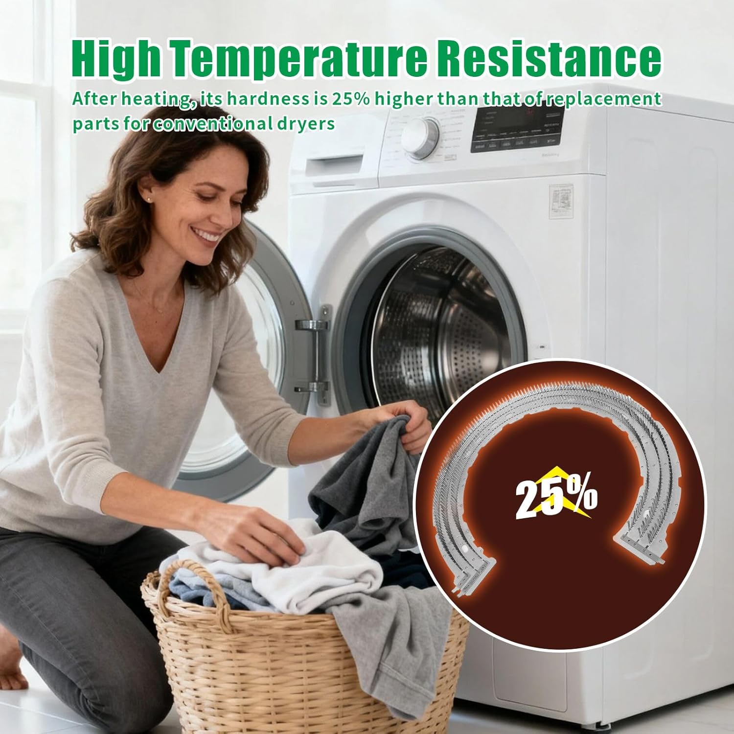 WE11M10001 Dryer Heating Element Replacement for GE & Hotpoint - Mica Heater Kit Also Compatible with Fisher & Paykel Electric Dryers