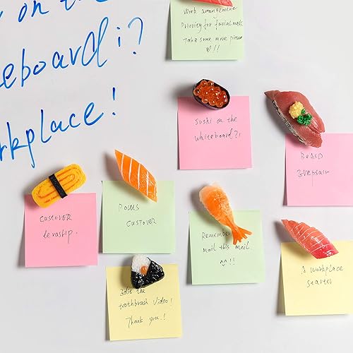 Miniatura 5 de 8 imanes para refrigerador estilo sushi japonés, lindos imanes de refrigerador para pizarra y el hogar, calcomanías magnéticas, juego de simulación