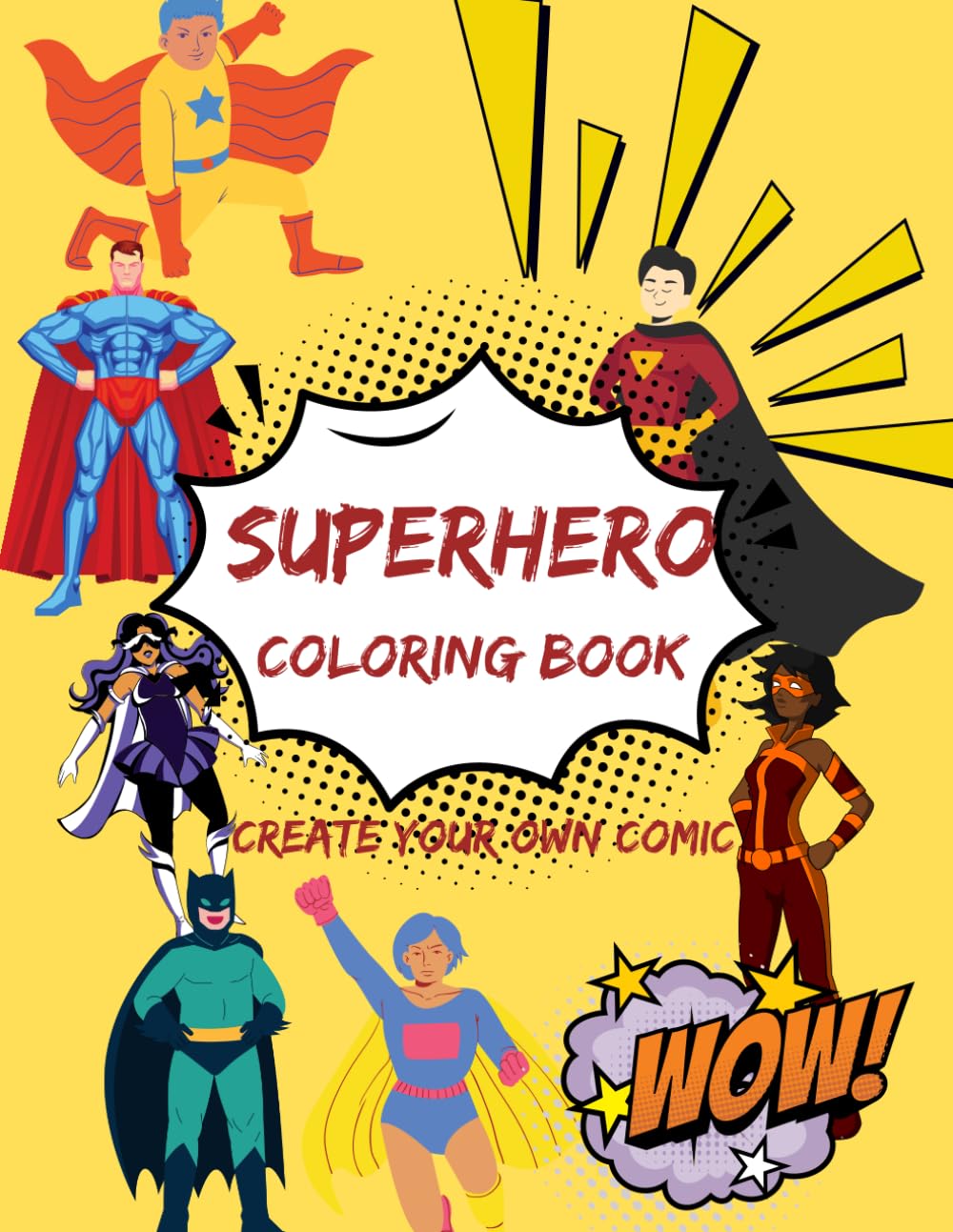 Superhero Coloring Book: Create Your Own Comic