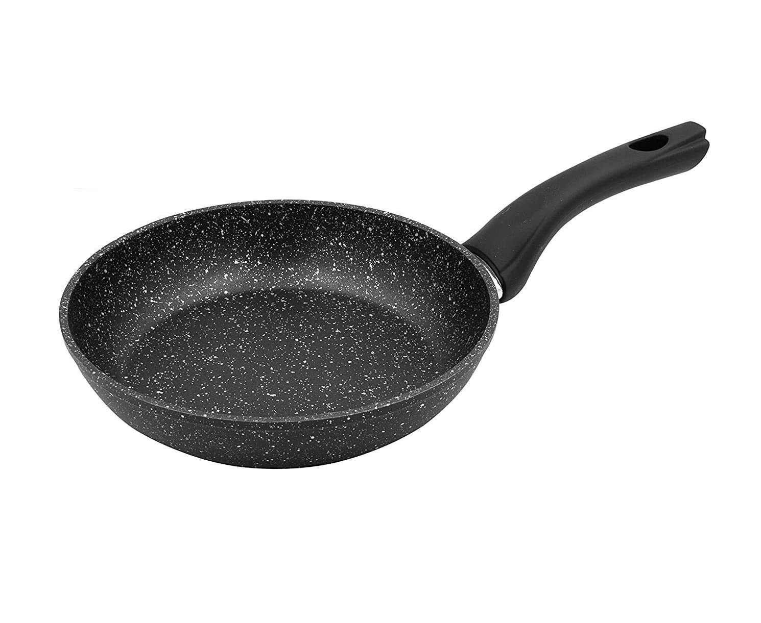 Unibos | Non Stick Frying Pan | Granite Egg Omelet Pan Cookware | Chef's Pan for All Hobs | Stone Frying Pan | Easy to Clean | Stainless Steel Base | Soft Touch Handles | PFOA Free | 20 cm