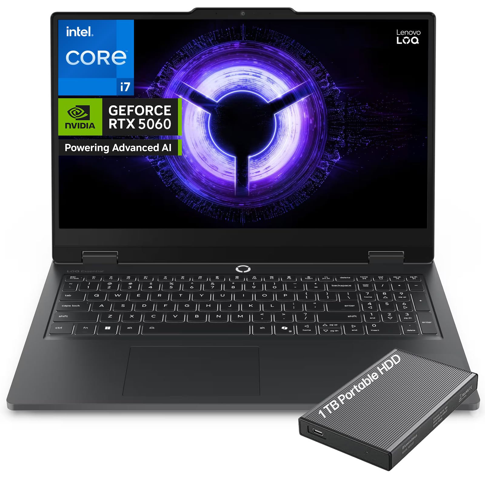 LOQ 15 Gaming Laptop, Intel Core i7-13650HX, NVIDIA GeForce RTX 5060