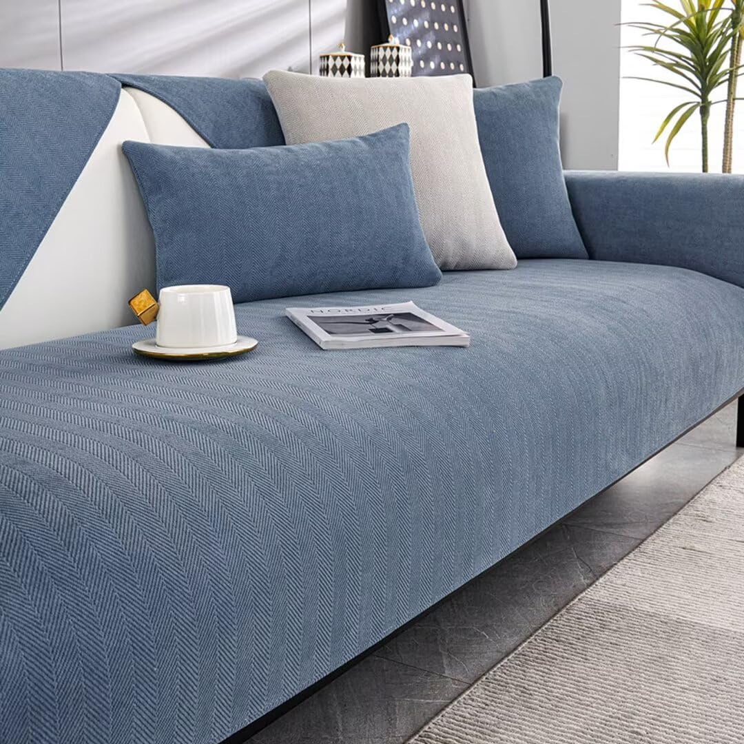 BohrenCL Sofa Überzug, Chenille Sofabezug, Sofa Überwurf, Sofadecke rutschfest, Sofa überwurfdecke, Sofaschutz Katze Hund, Sofa Schutzdecke, Sofadecken Für Sitzfläche, Couchbezug, SOFE Cover