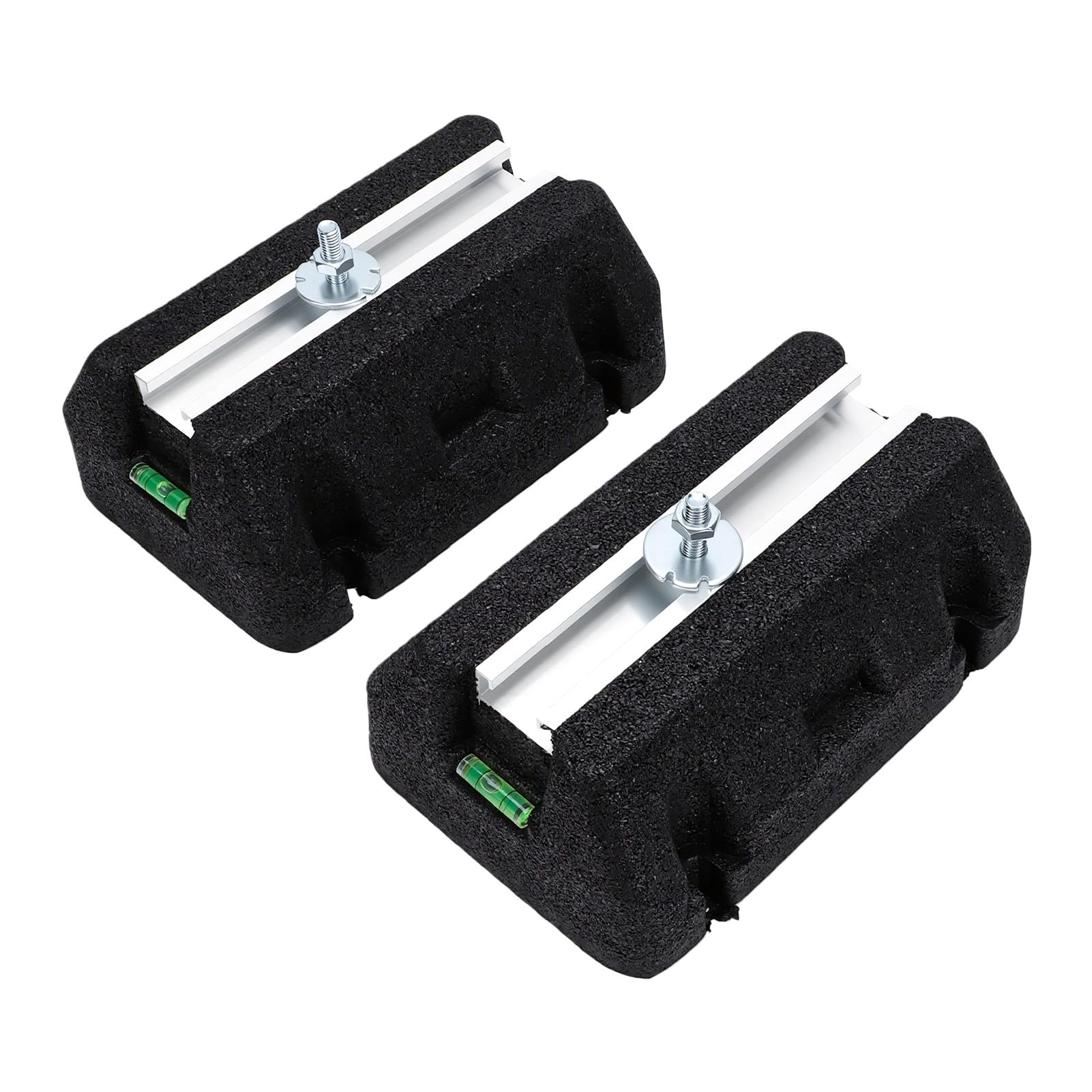 Cryfokt Paquete de 2 Almohadillas Antivibración Resistentes, 9,8x6,3x3,5 Pulgadas, Goma | Almohadillas de compresor de aire, almohadilla antivibración para unidad exterior de CA, amortiguación de ruido, capacidad