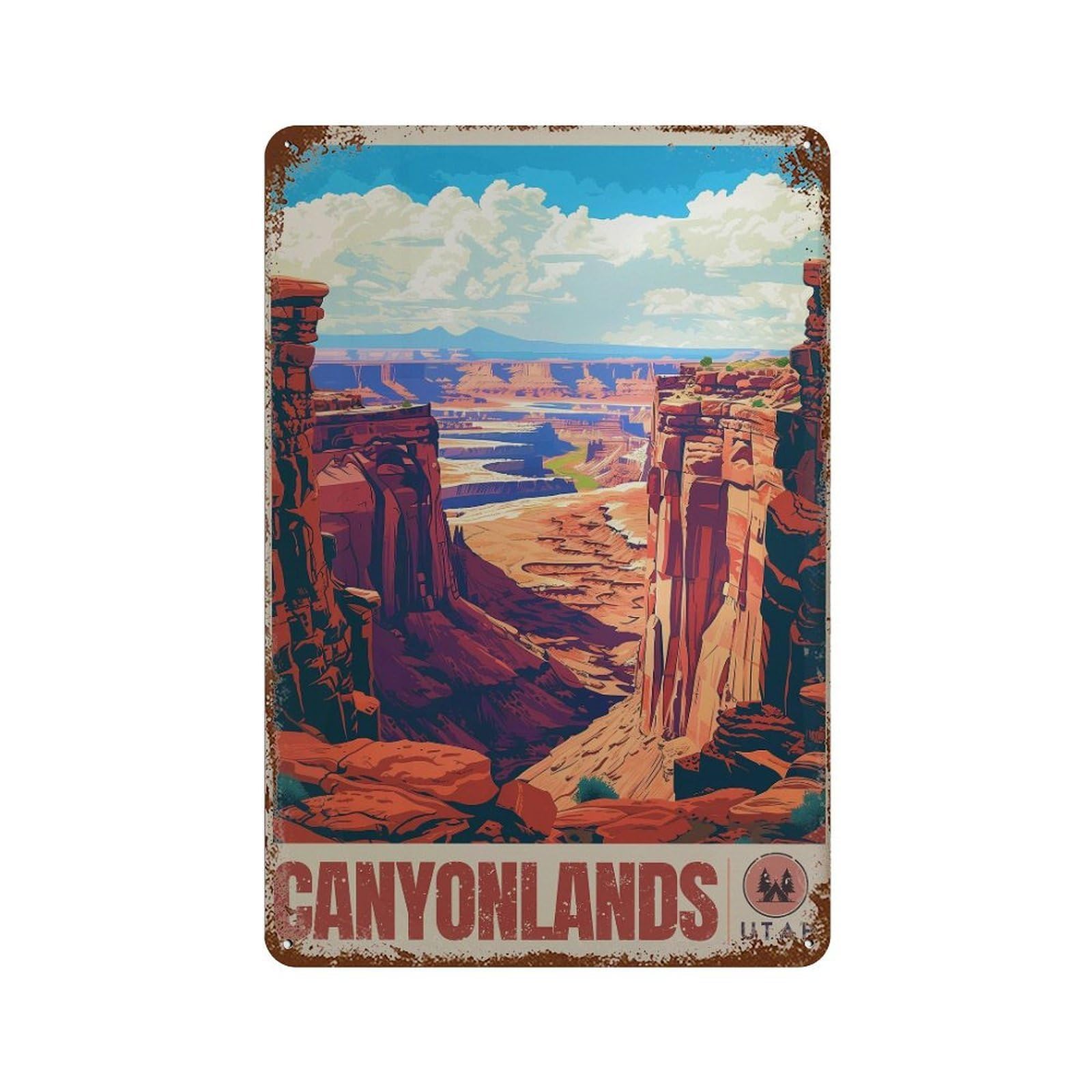 xiaoxiaoshen Canyonlands National Park Vintage Travel (2) Wall Decor Art Metal Tin Poster Modern Home Decor Art Home Bar Shop Decorations Vintage Sign 30x20cm