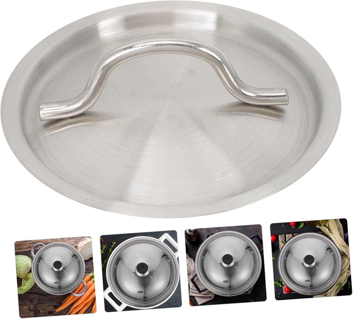 Tapas universales para ollas y sartenes, aceite de cocina multiusos para tapa de acero, tapa de metal, ollas y cacerolas, tapas de repuesto reutilizables -38 cm