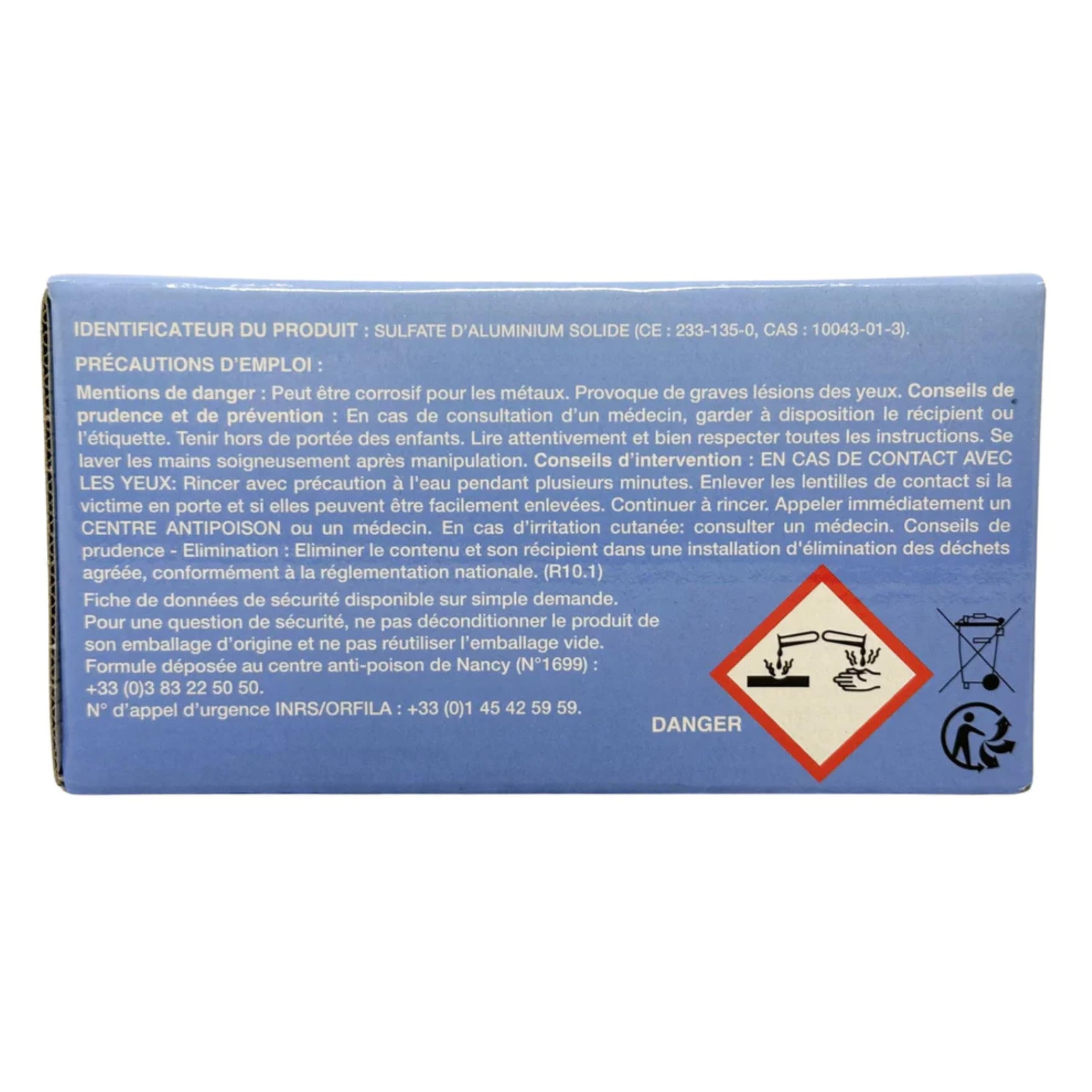 Floculant en Chaussettes pour Piscine – Clarification Efficace pour Filtres à Sable, Boîte de 1 KG – 8 Chaussettes de 125g