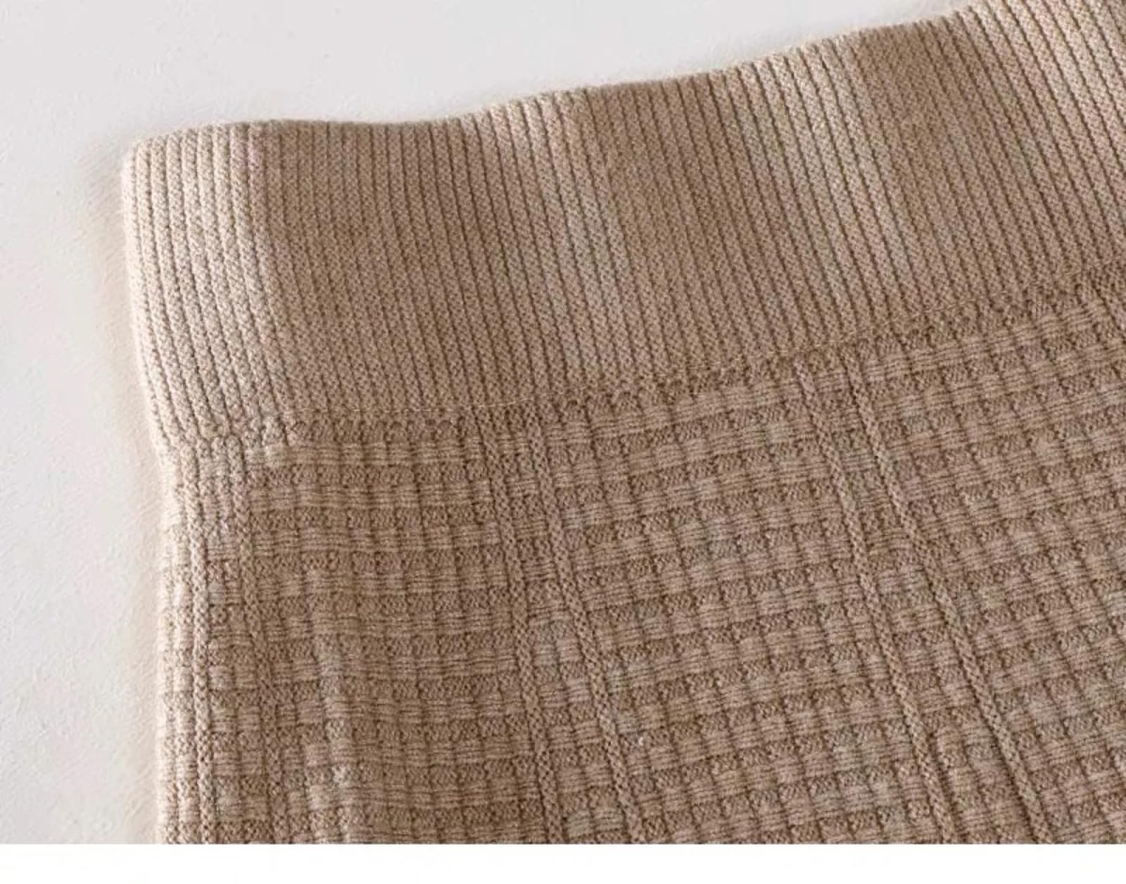 OLEETS Strickrock Für Damen - Mid-Länge Stricken Rock Frauen Herbst Winter Koreanischen Stil Hohe Taille Warme Streetwear Elegante Klassische Für Party Arbeit Büro