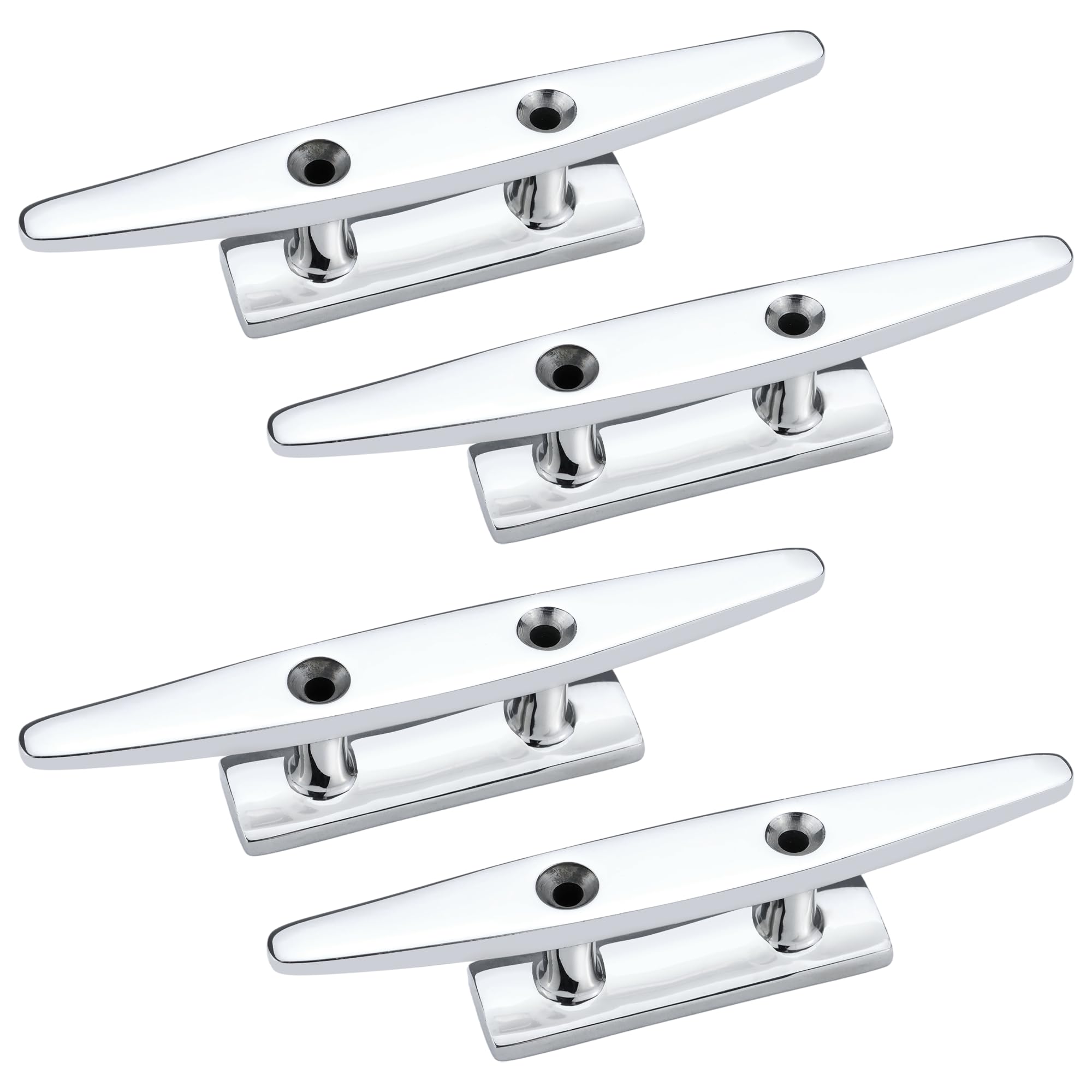 Boat Cleat Open Base Boat Cleat 4/5/6/8 inch Dock Cleat 316 Stainless Steel Boat Marine Grade, Rope Cleat for Boat Docks Decks Nautical Kayak Yacht