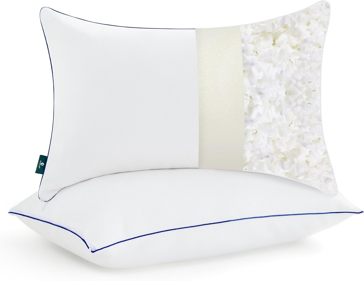 CHUN YI Bed Pillows for Sleeping, Adjustable Shredded Memory Foam