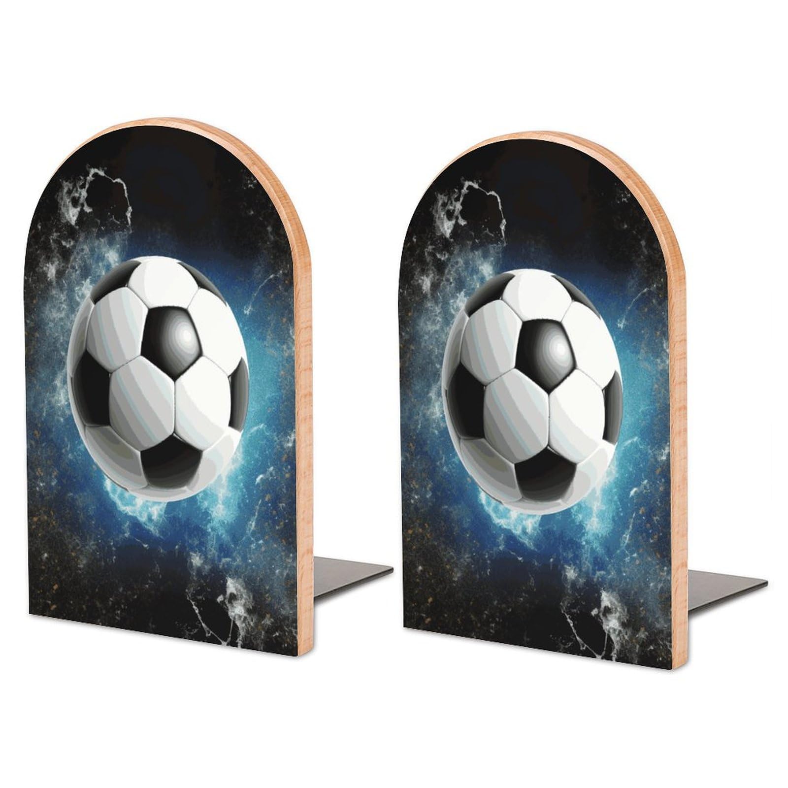 Serre-livres football en bois, le cadeau idéal pour un jeune lecteur passionné