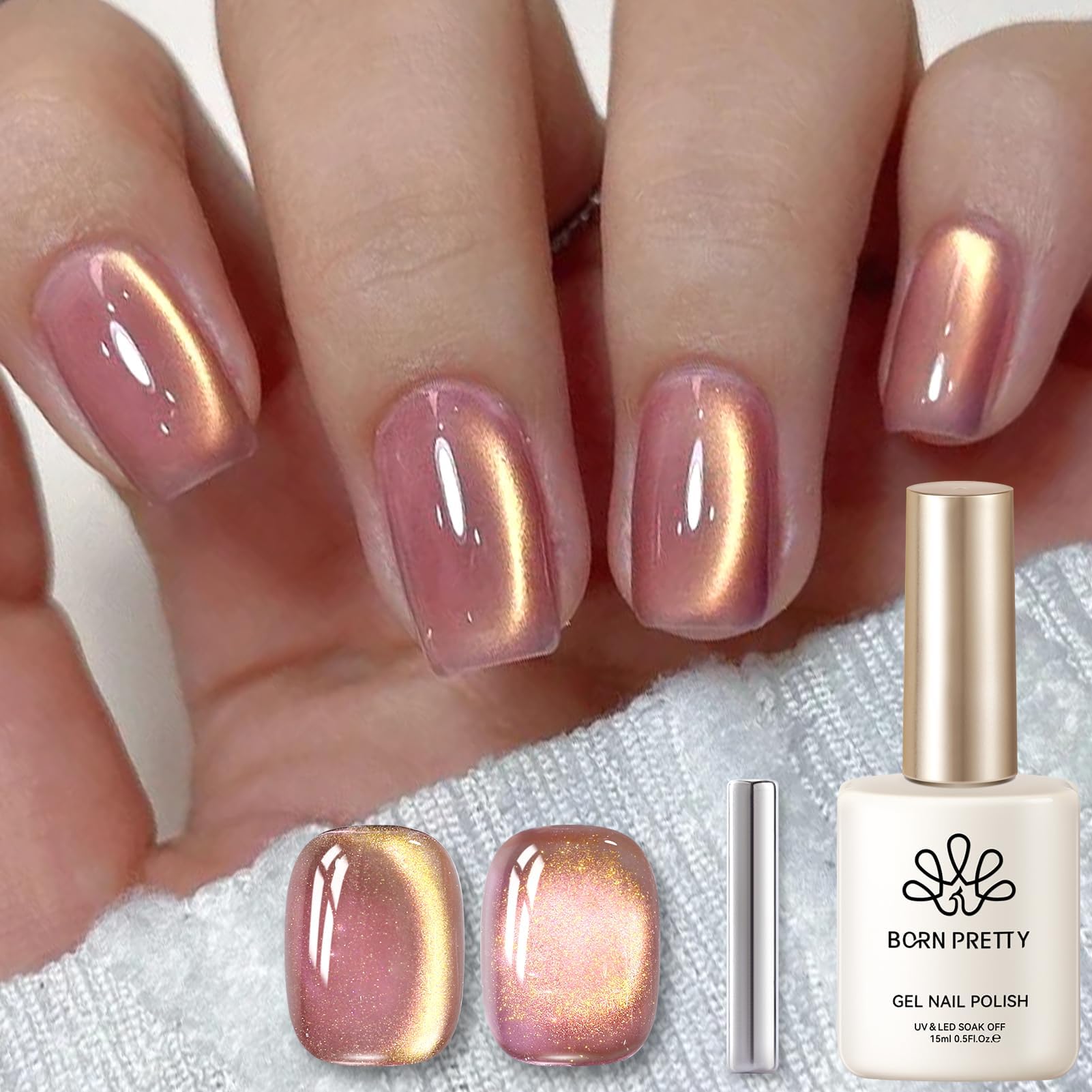 Amazon.co.jp: BORN PRETTY マグネットネイル 15ml 磁気 ジェルネイル