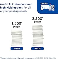 Vista 7 de Brother TN310Y Cartucho de tóner amarillo para tóner de impresora láser Brother