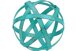 Everydecor Teal Metal Sphere Home Decor