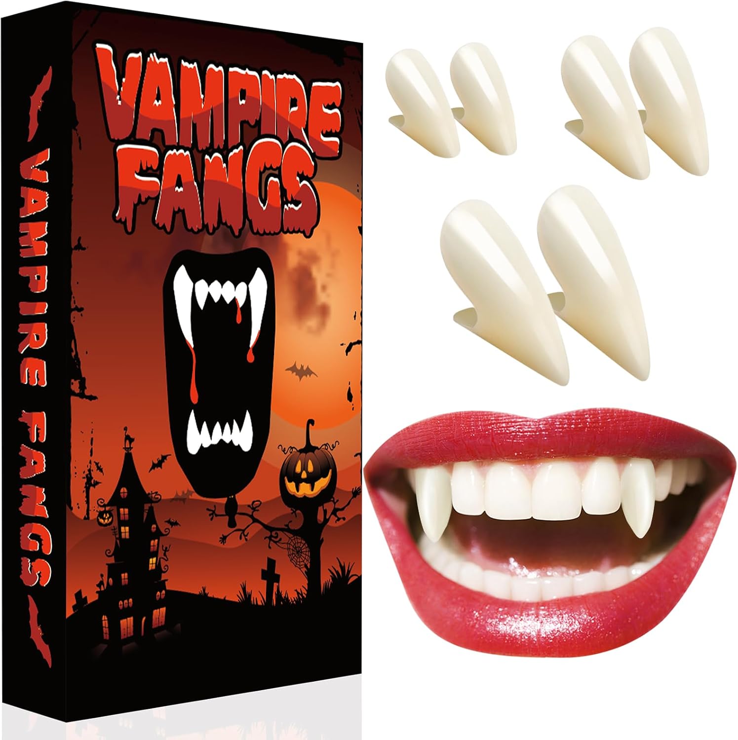 Vampier Tanden Kinderen Adult Vampiertanden 3 Stuks Vampire Teeth