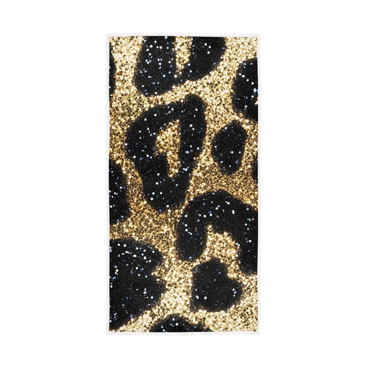 LSRCPD Leopard Print Hand Towels Soft Washcloths Decorative Towels 15 x 30 Inch