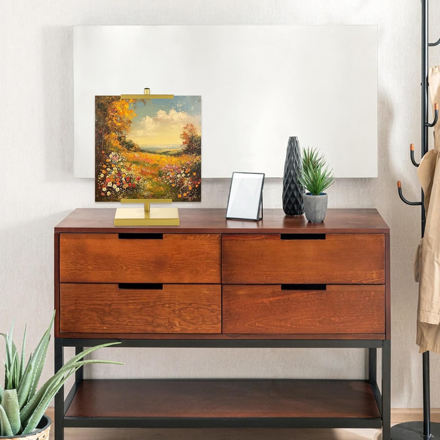 DAJAVE 2 Pack Adjustable Tabletop Easel Stand, Gold Picture Easels for Display, Picture Frame Stand for Art, Picture Frames, Photo Signs(29 Inch)