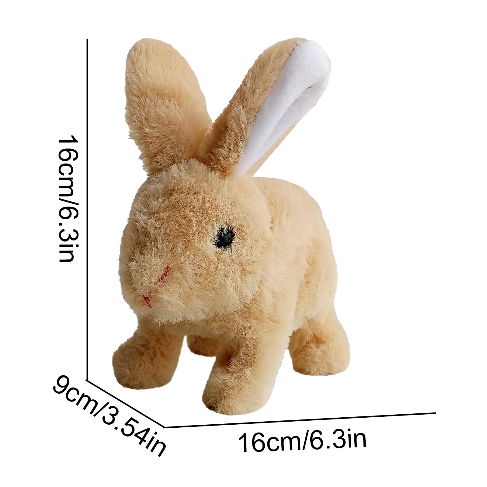 Générique Realistic Interactive Bunny, Plush Electronic Rabbit Toy, Jumping, Twitching, Shaking Ears, Cute Stuffed Pet, Interactive Figure for Kids