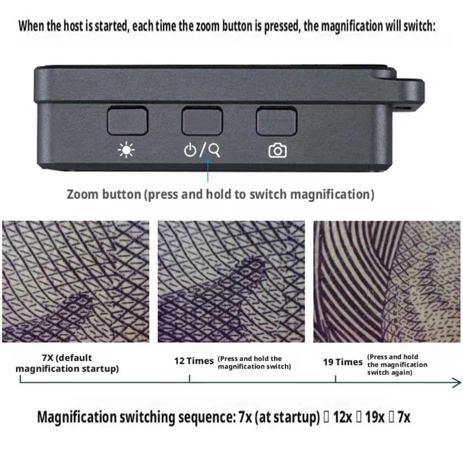COYEUX Mini Lente d'Ingrandimento Portatile per Monete, Microscopio con Lente d'Ingrandimento, Display LCD da 2,4 Pollici, Illuminazione LED Senza Ombre, Distanza di Messa a Fuoco 8-12 Mm