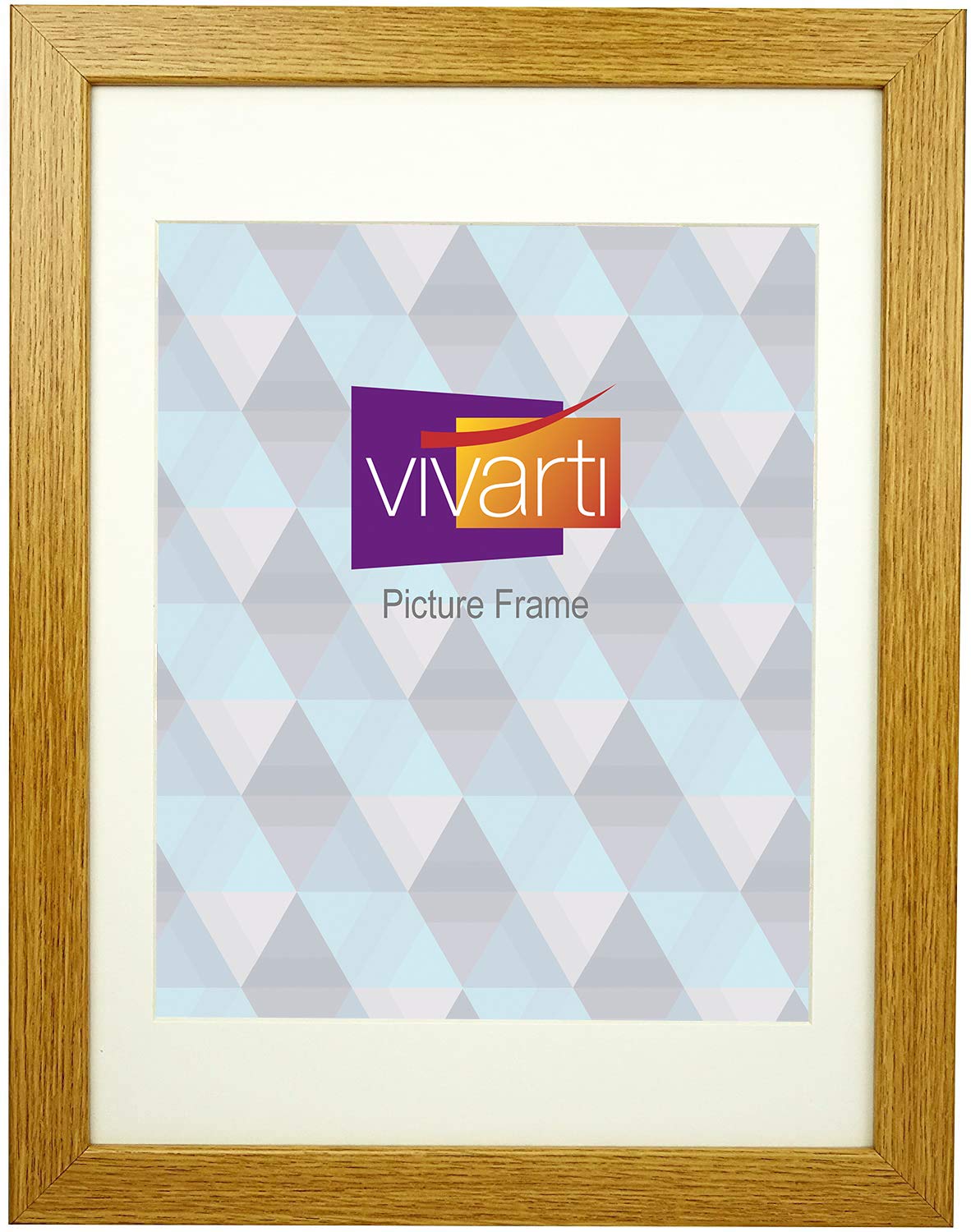 Vivarti Oak Picture Photo Frame 16" x 12" with Mount (Aperture 12 x 10)