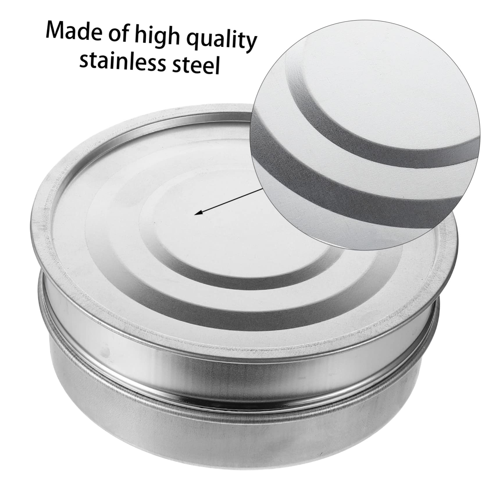 VANZACK Edelstahl Keimschale 20cm Standard Sieb 1 Satz Silber | Eisen und Zinkanteile, Kochbar, Hält Kleines Sicher Zurück, für Garten und Zuhause