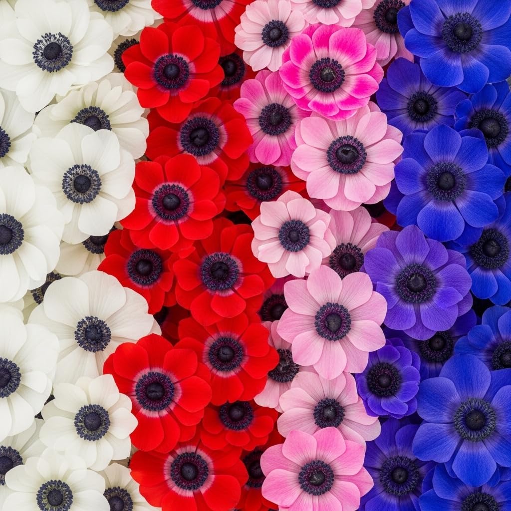 Anemone De Caen Flower Bulbs for Planting - Easy to Grow, Beautiful Blooms (5 Bulbs)