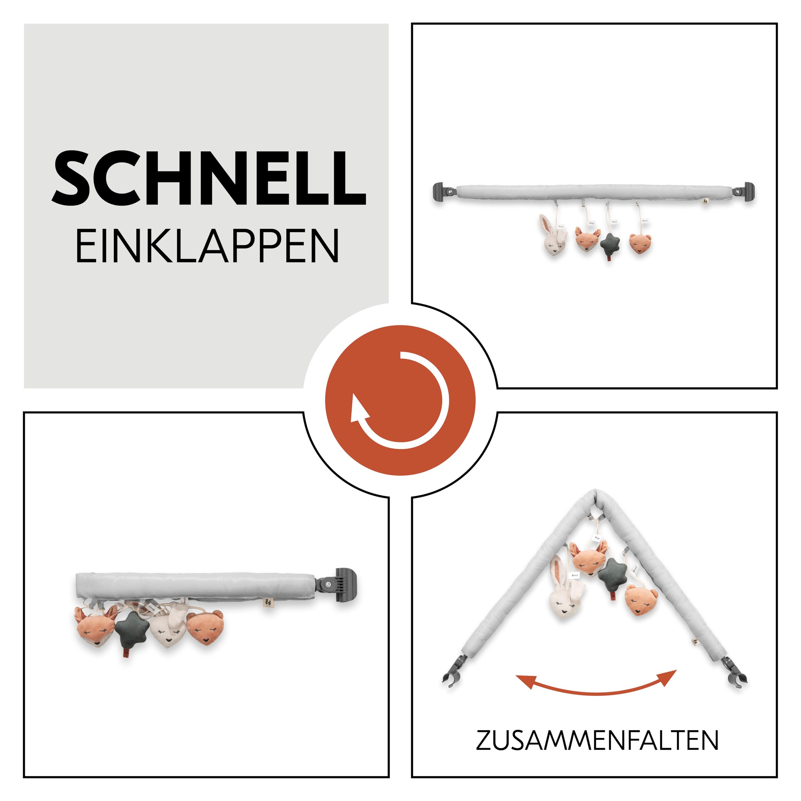 hauck Kinderreisebett Dream N Play Plus inkl. Spielbogen, Dusty Cork/Forest - ab Geburt bis 15 kg - mit XL Spiel Schlupf & Tragetasche - Leicht & Klein Zusammenklappbar