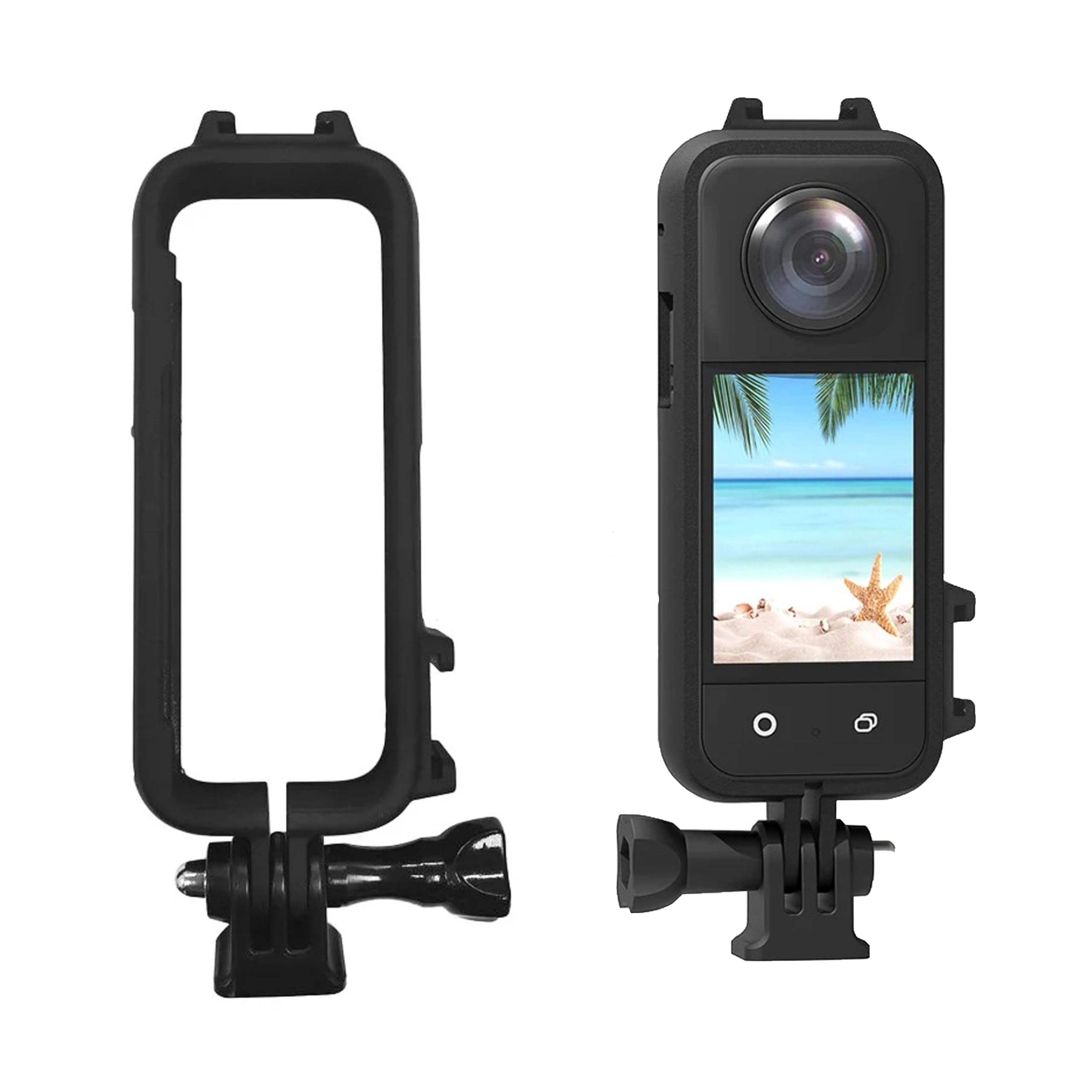 ZODUCT Insta 360 One X3 & X2 Pro Action Camera Accessories Shock Proof Cover Protective Frame Camera Mount Black-image-37