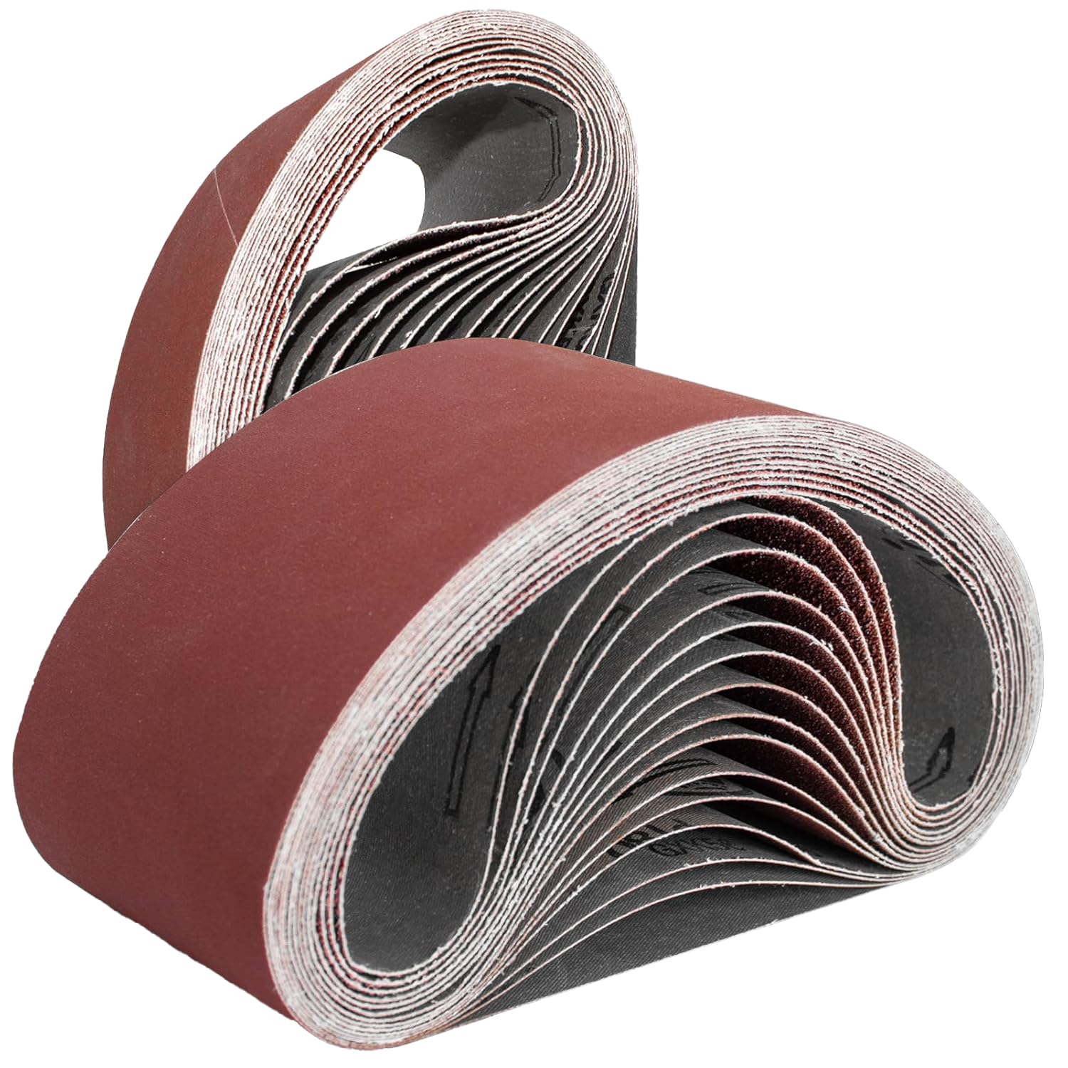 FEIHU schuurbanden 30 x 533 mm,5 verschillende korrels.elk 6 x 40/80/120 /180/320, schuurband set, voor bandschuurmachines Polijsten Metaal|Hout (30 stuks