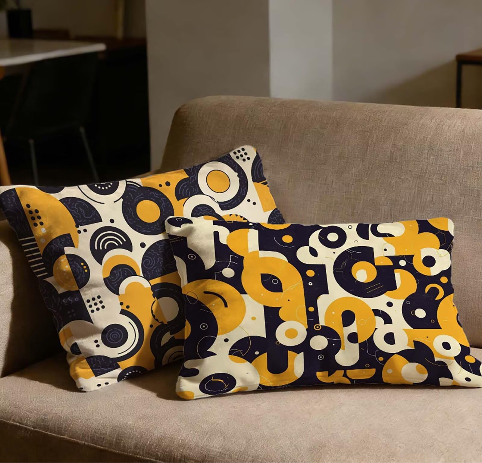 Taie oreiller 70x90 lot de 2 housse de coussin orange avec zip