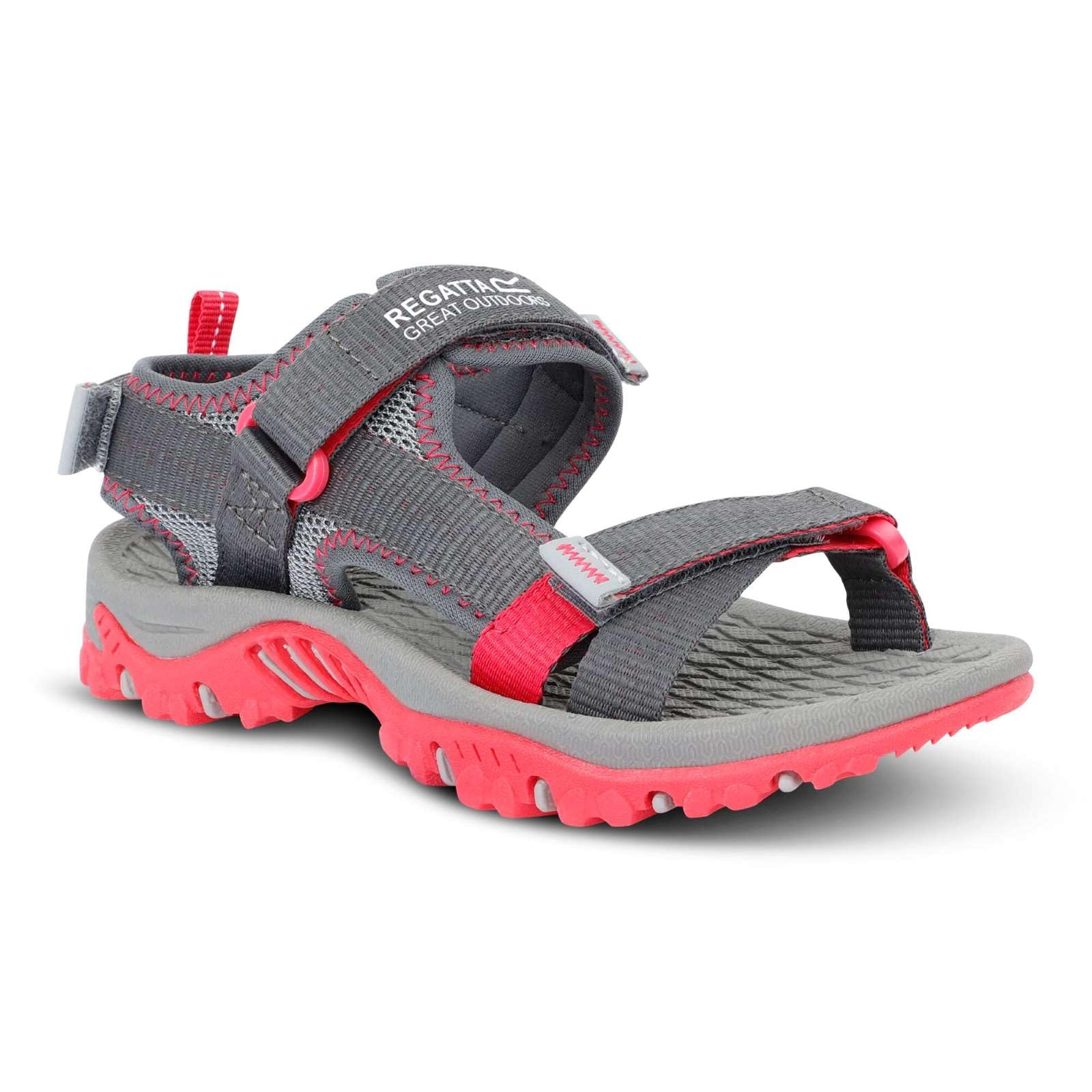 Regatta Kids Blaze Sandals, Breathable & Durable with Adjustable Versitile Fit - Perfect for Outdoors, Walking & Camping Grey