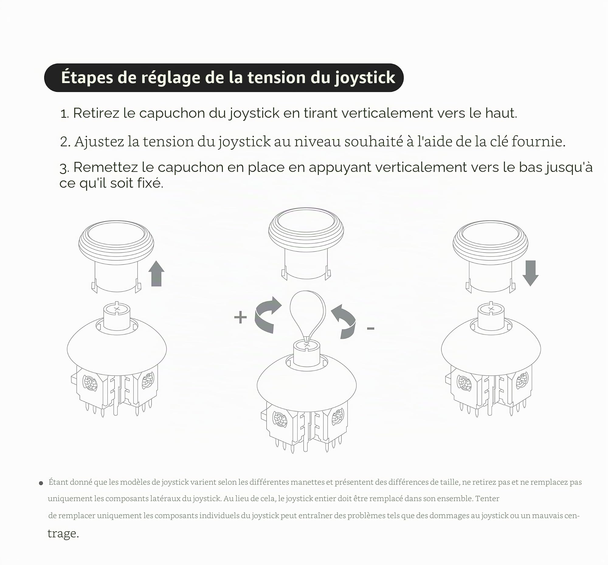 GuliKit Kit de remplacement de joystick magnétique TMR à tension réglable à 720°, pour manette Xbox Series X et S/Elite Series 2, module de réparation anti-dérive avec 3 paires de capuchons de