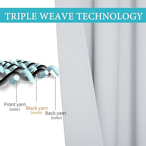 Miniatura 94 de RYB HOME Outdoor Curtains Blackout - 2 Panels Outside Curtains Waterproof Thermal Insulating for Patio Porch Garage Garden Gazebo Universal Biscotti