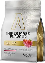 100% Hiper Mass Flavour 2,5Kg Morango, Atlhetica Nutrition
