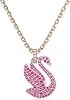 Swarovski Iconic Swan pendant, Swan, Medium, Pink, Rose gold-tone plated