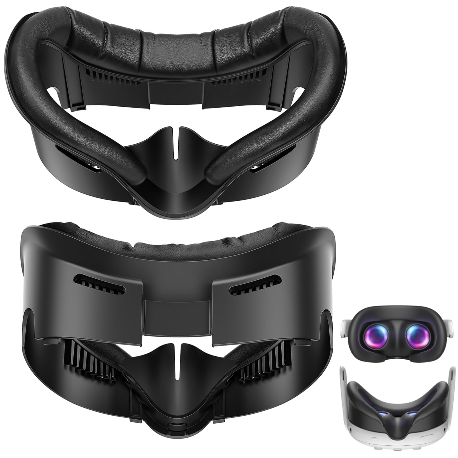 Almohadilla Facial de Realidad Virtual, Interfaz Facial Compatible con Accesorios Meta/Oculus Quest 3, Almohadilla Facial de PU Suave como Repuesto para Quest 3 (Quest3)