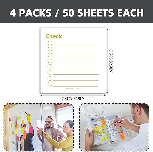 Miniatura 8 de Paquete de 4200 hojas de notas adhesivas de 3 x 3 pulgadas, almohadillas de planificador de productividad de alto adhesivo para gestión del tiempo,