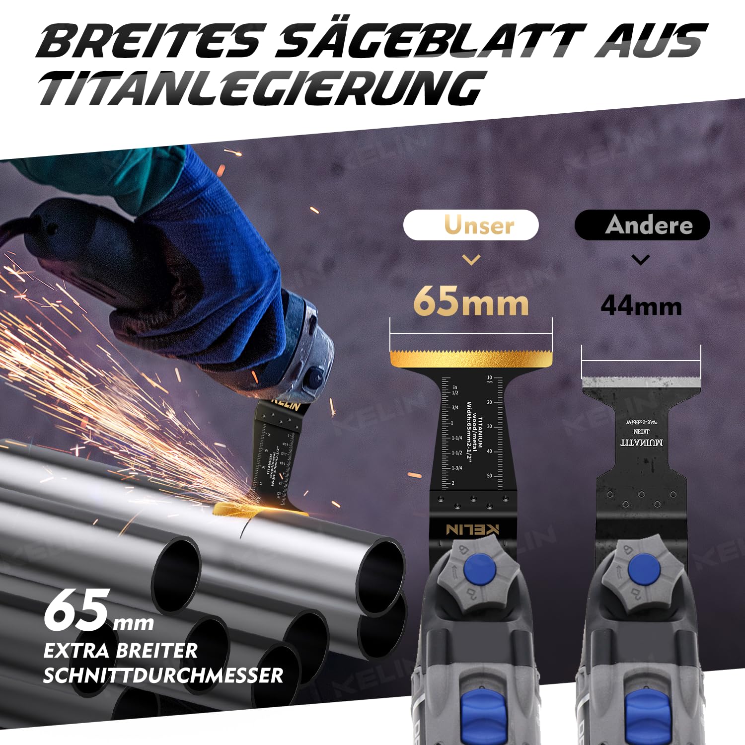 60-delig set multitools zaagbladen voor hout, universeel oscillerend gereedschapsaccessoire, snelwissel oscillerend multifunctioneel gereedschap Compatibel met Fein Multimaster Porter Rockwell Cable 60-delig set multitools zaagbladen voor hout, universeel oscillerend gereedschapsaccessoire, snelwissel oscillerend multifunctioneel gereedschap Compatibel met Fein Multimaster Porter Rockwell Cable