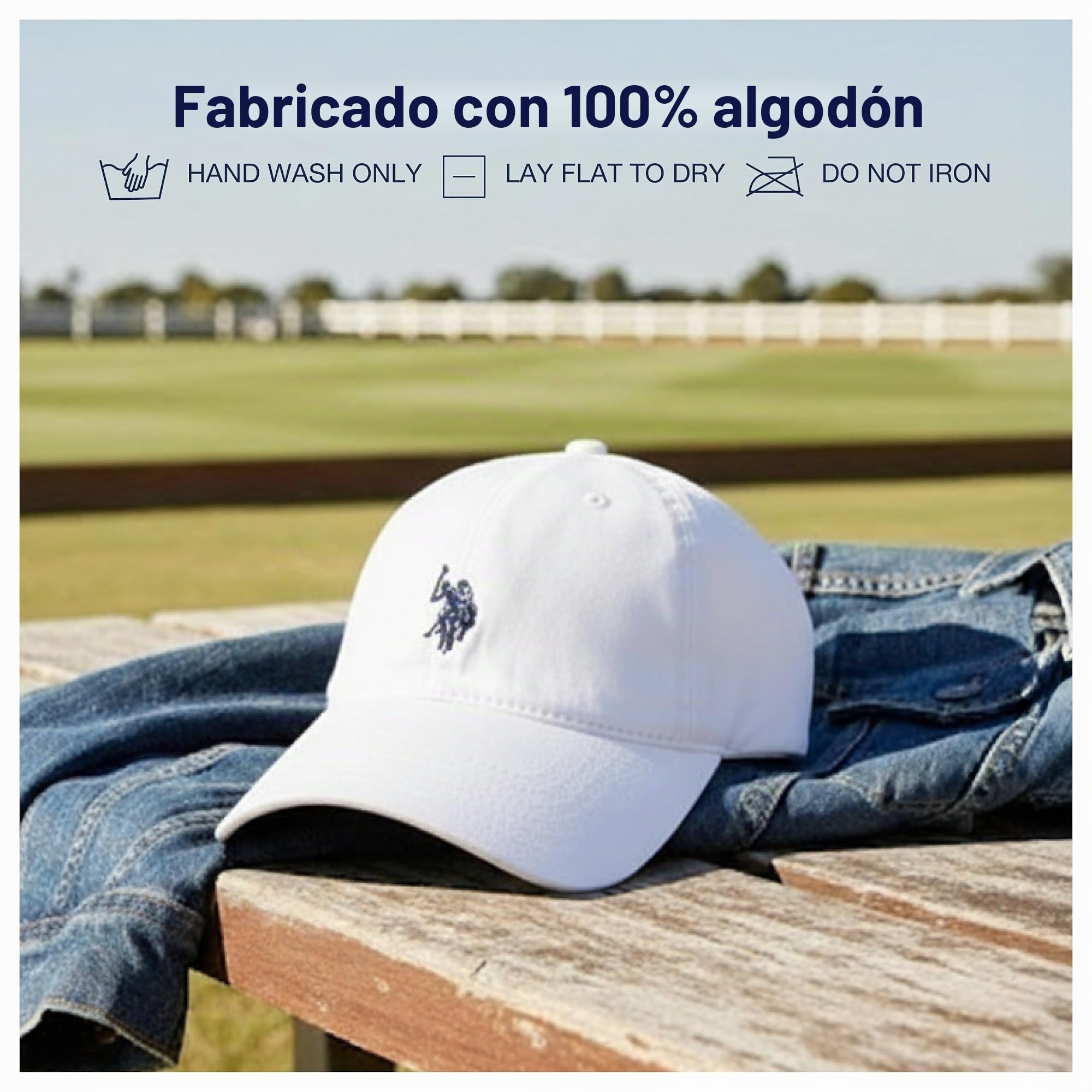 U.S. Polo Assn. Men's Mens Washed Twill Cotton Adjustable Baseball Hat with Pony Logo and Curved Brim Baseball Cap