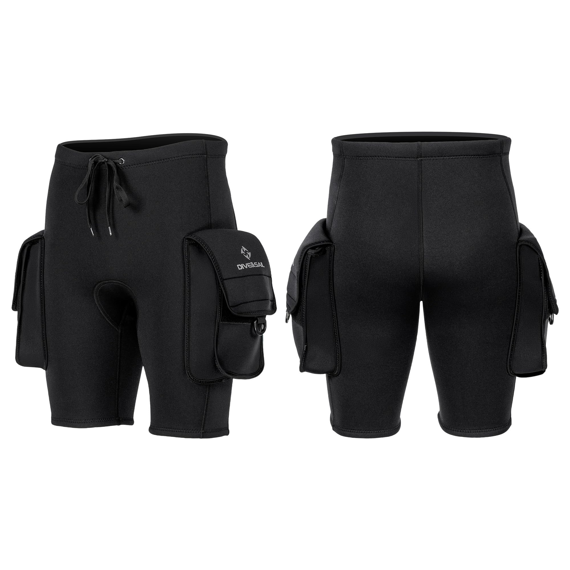 Pantalones cortos de buceo de neopreno de 3 mm para hombres con bolsillo ajustable para buceo, esnórquel, hombres, piragüismo