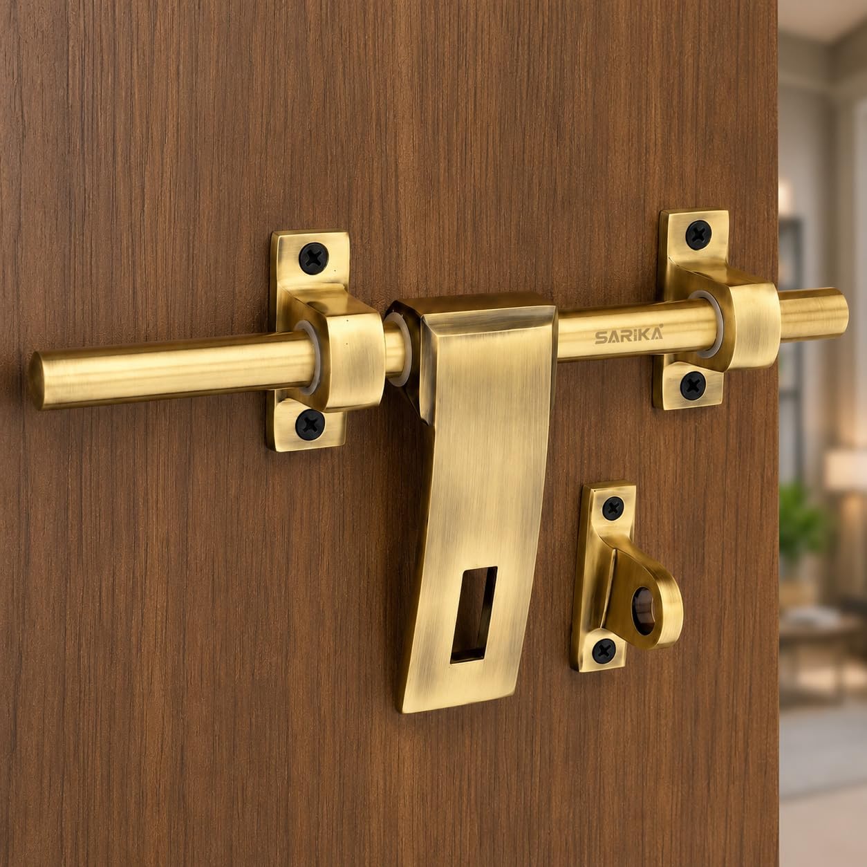 Soul Craft Altis 12" Zinc Aldrop | Fancy Aldrop for Door Fitting Kit, Door Accessories |Antique Brass | Only for Double Door | 014-image-47
