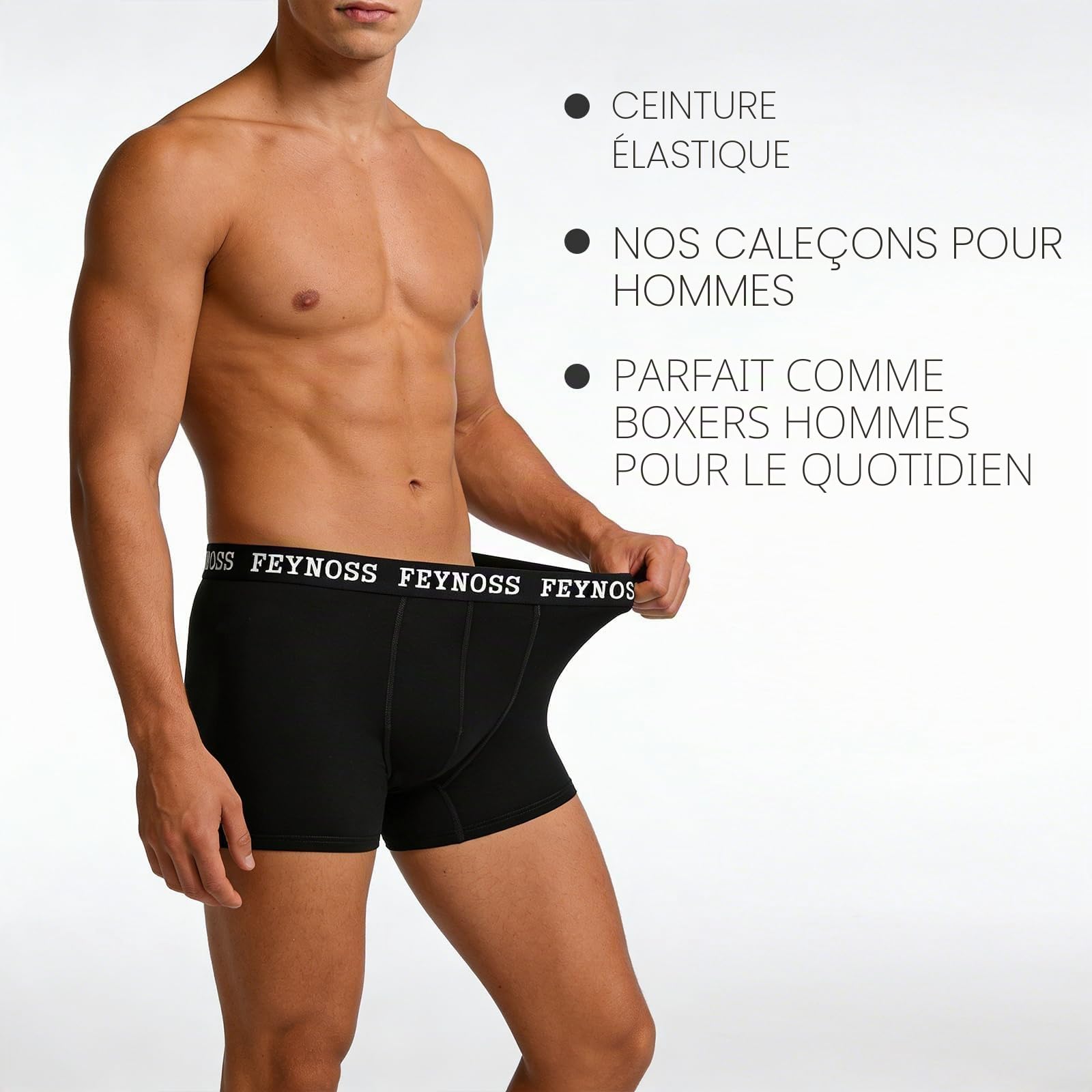 Boxer Homme Lot de 10 en Coton – sous-vêtements Homme Respirants sans Étiquette, Boxers Confortables avec Taille Élastique, Culotte Homme Douce pour Sport, Travail & Quotidien