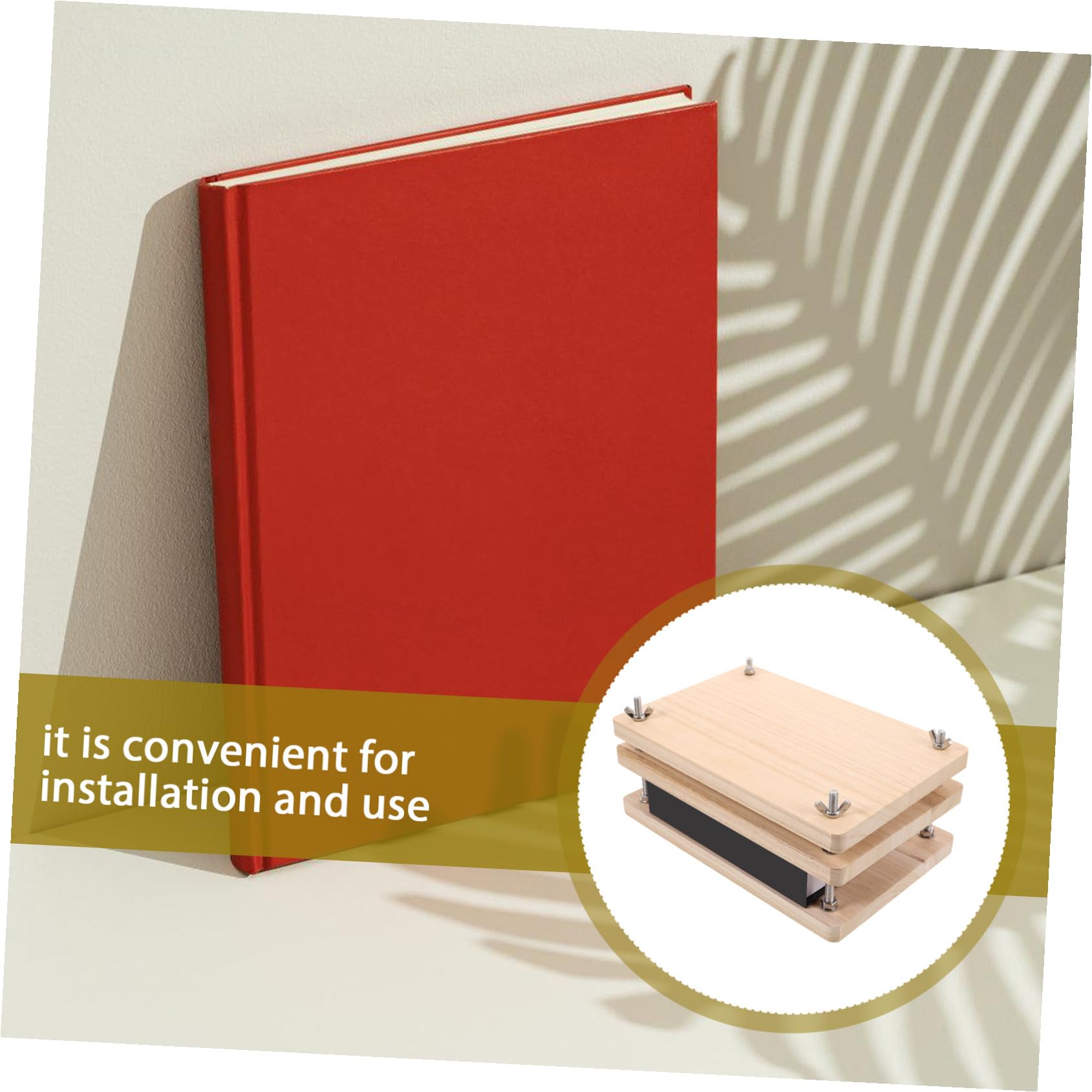 OSALADI Kit per Rilegatura Libri in Legno e Metallo Pressa Portatile, Forniture per Restauro di Libri Antichi e Creazione Fai da Te, Completo
