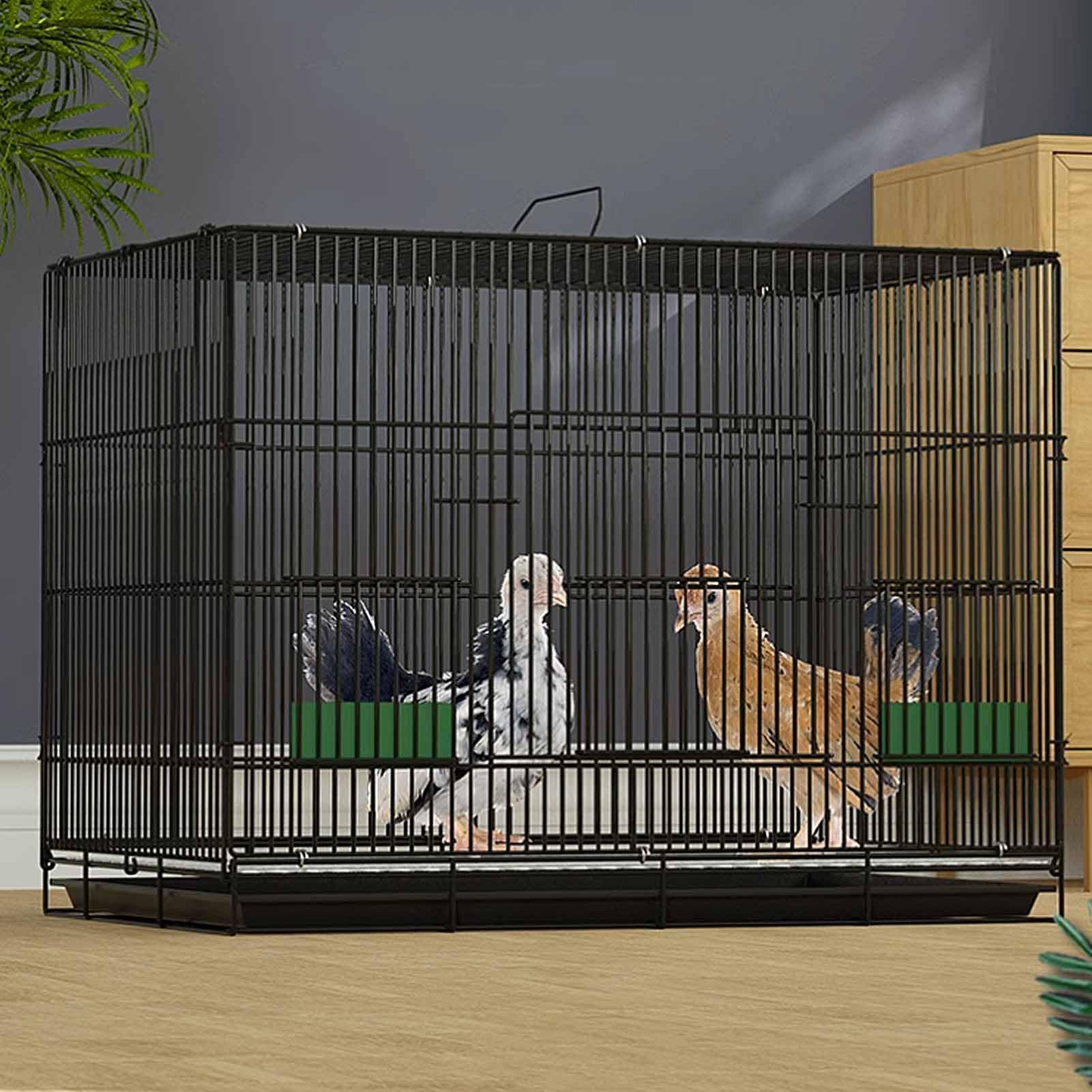 Jaula Interior para Conejos Jaula Plegable para cobayas Gallinero Jaula para Animales pequeños con Bandeja extraíble Jaula Grande para Conejos de Metal Negro