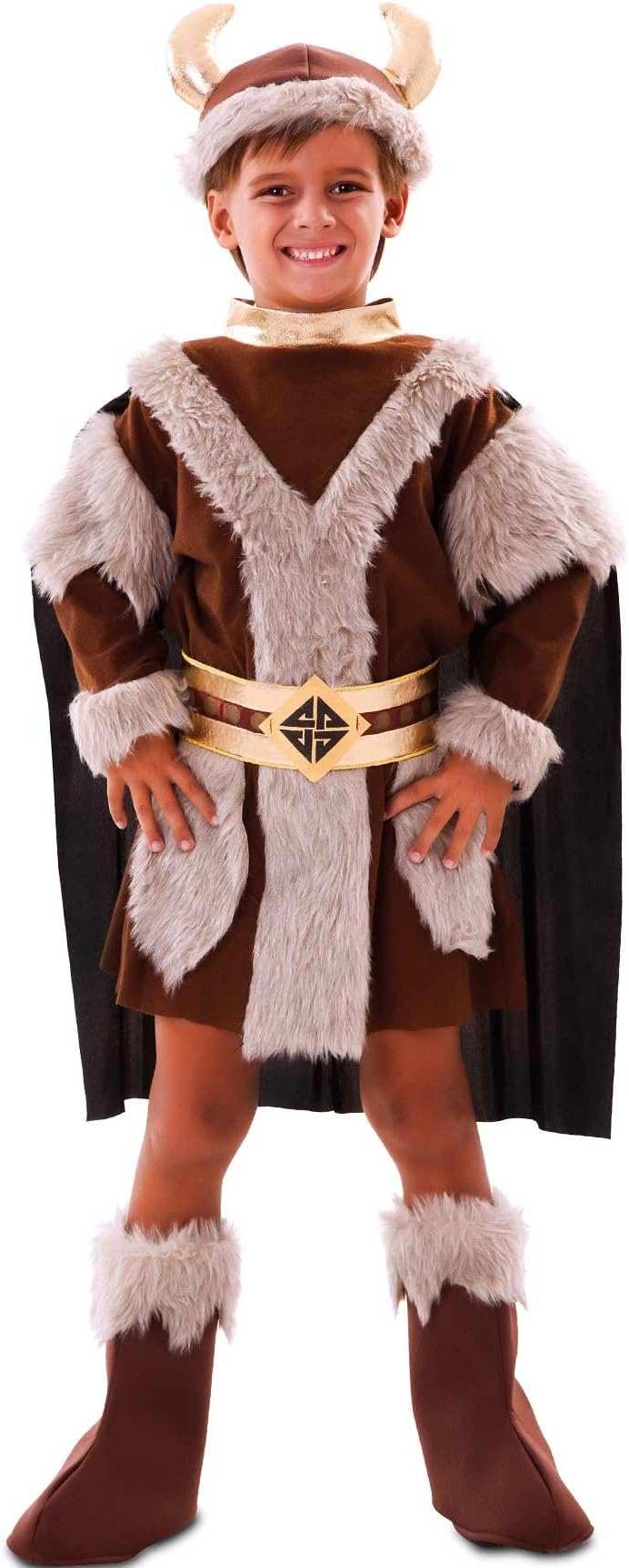 EUROCARNAVALES Viking Costume Brown Boy – Brown – 10 to 12 Years (139-155 cm)