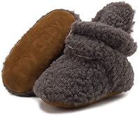 Vista 193 de Sawimlgy - Botines de algodón antideslizantes para recién nacido, con agarre, para cuna o para el invierno 010/Amarrón