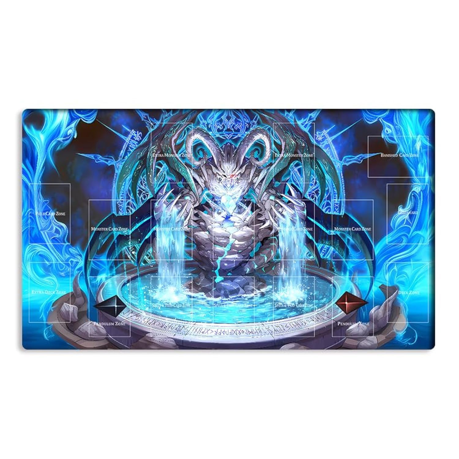 Mlikemat New Playmat LX14 TCG OCG CCG Trading Card Game Mat Mouse Pad with Zones + Bag (Z0014-758-A) โ image 1