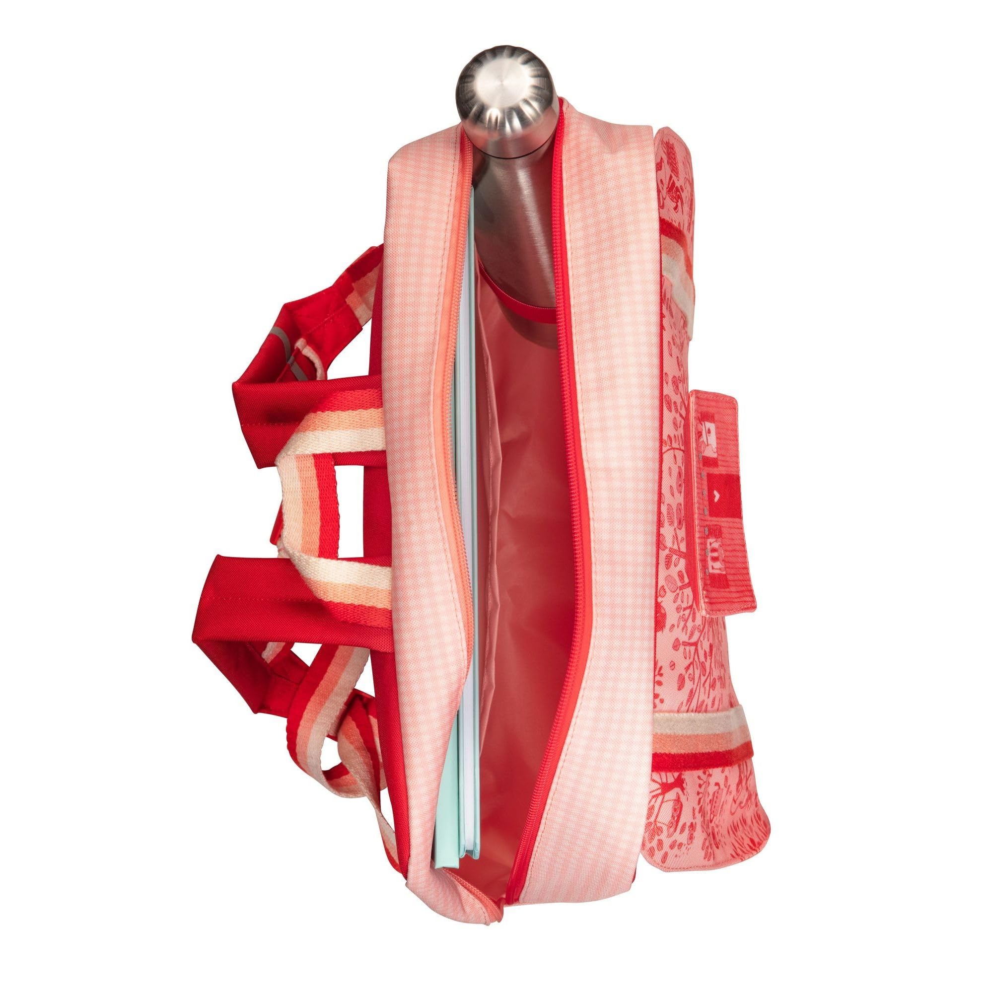 Lilliputiens - Cartable Happy Lena - Sac à dos enfant en polyester recyclé avec bande réfléchissante, compartiment A4, poche gourde - Confortable et sécurisé pour la maternelle - dès 2 ans - 84456