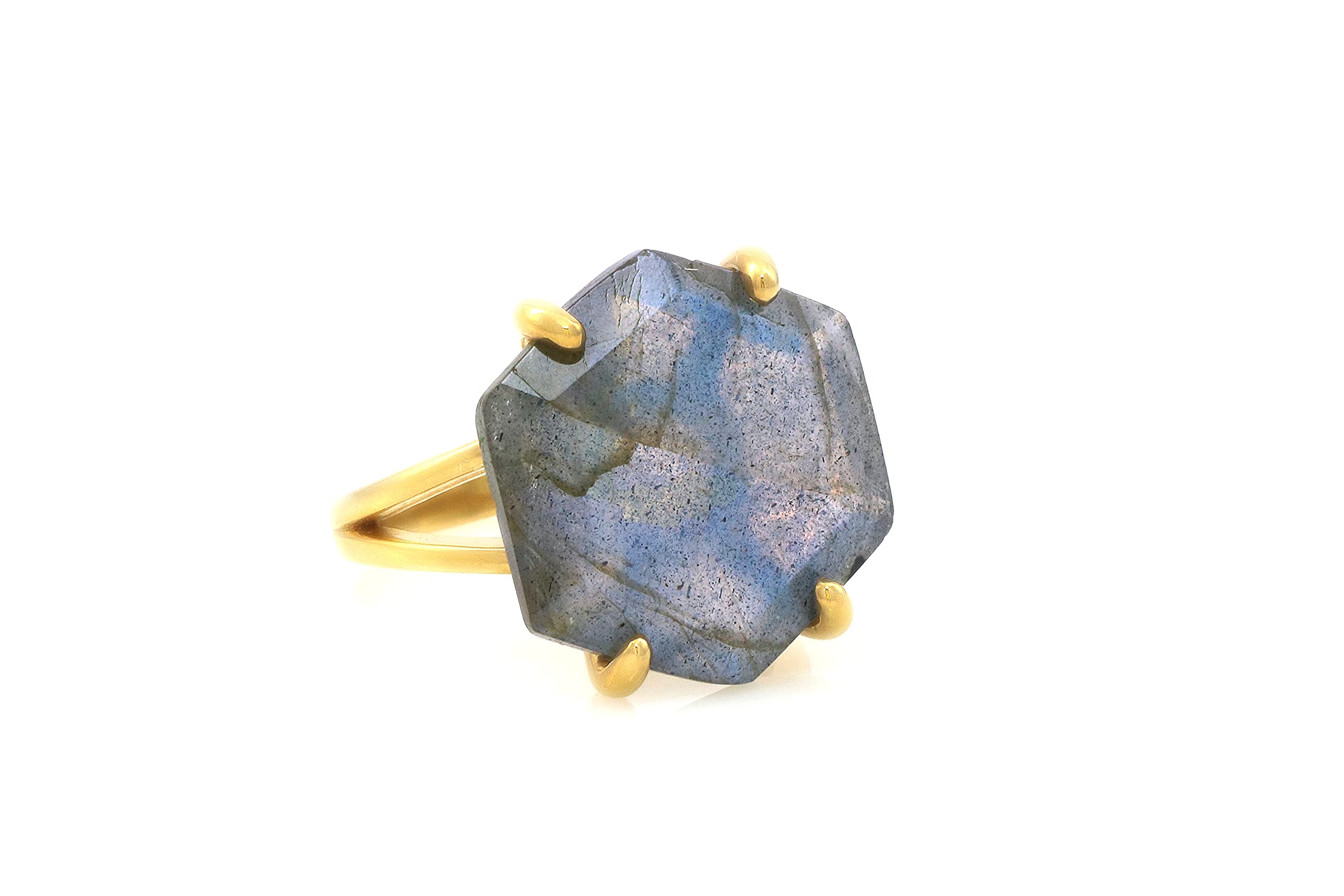 Anemone Labradorite Jewelry Anello - Personalizzato Argento Sterling Anelli per Donne - Semi Gioielli di Pietra Preziosa, Anelli Bohemian, Unico Moda Gioielli Anelli - Personalizzabile con Incisione