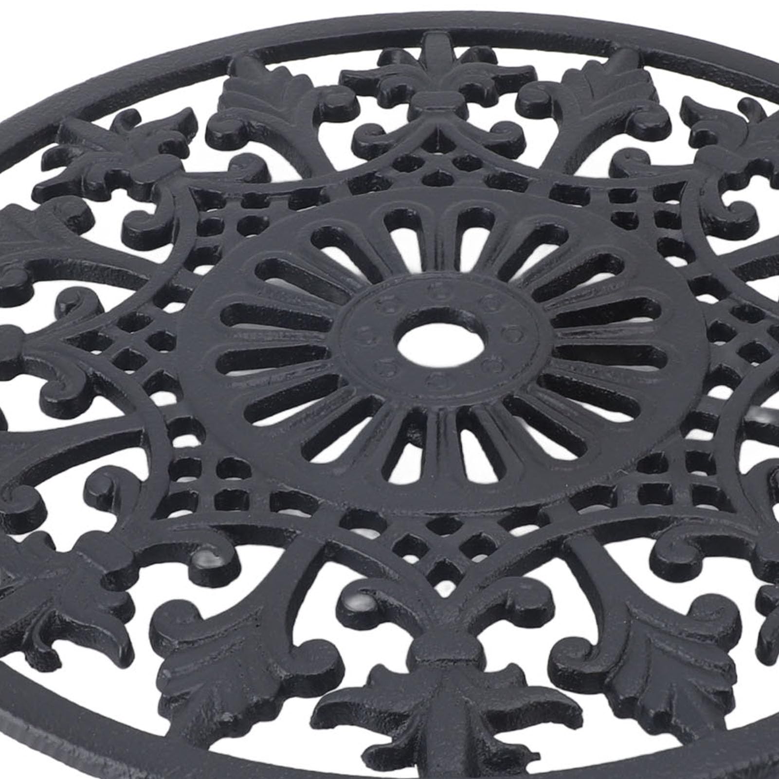 Dessous de Plat en Fonte, Design Rond Antirouille